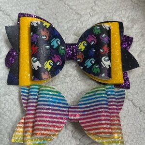 Colorful Bow Set with Game Characters